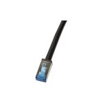 Outdoor PE Patch Cable CAT.6A S/FTP, black, 0.5m