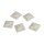 Cable tie mounts, ABS, 100 Stk., transp., self-adhesive, 40x40 mm