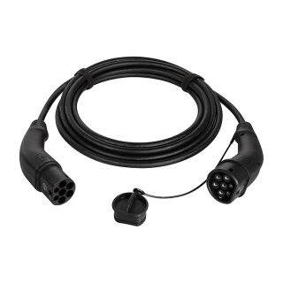 EV charging cable, Type 2, 3-phase, 32 A, 22 kW, 7.5 m