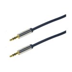 Audio cable, 3.5 mm 3-pin/M to 3.5 mm 3-pin/M, metal,...