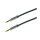 Audio cable, 3.5 mm 3-pin/M to 3.5 mm 3-pin/M, metal, blue, 0.3 m