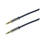 Audio cable, 3.5 mm 3-pin/M to 3.5 mm 3-pin/M, metal,...