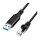 USB 3.0 Ethernet cable, A/M to RJ45/M, 1 Gbps, active, black/grey, 1 m