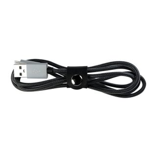 Logilink USB 2.0 cable, USB-A/M to Micro-USB/M, nylon, alu, black, 2 m