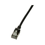 Logilink Patch cable Cat.6A TPE SlimLine black 1,0m