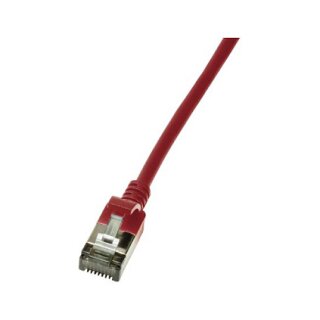 Logilink Patch cable Cat.6A TPE SlimLine red 0,5m