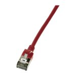 Logilink Patch cable Cat.6A TPE SlimLine red 3,0m
