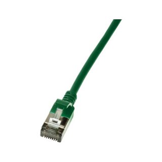 Logilink Patch cable Cat.6A TPE SlimLine green 0,3m