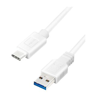 Logilink USB 3.2 Gen1 Type-C cable, C/M to A/M, 5 Gbps, 60W, white, 2 m