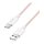Logilink USB 2.0 Type-C cable, A/M to C/M, 480 Mbps, 60W, nylon, pink, 1.5 m