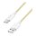 Logilink USB 2.0 Type-C cable, A/M to C/M, 480 Mbps, 60W, nylon, yellow, 1.5 m