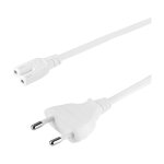 Logilink Power cable, CEE 7/16 to IEC C7, white, 1.8 m