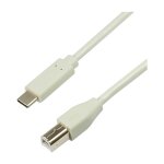 Logilink USB 2.0 Type-C cable, C/M to B/M, grey, 2 m