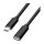 Logilink USB 2.0 Type-C cable, C/M to C/F, 480 Mbps, 100W, black, 1 m