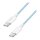Logilink USB 2.0 Type-C cable, C/M to C/M, 480 Mbps, 60W, nylon, blue, 0.5 m