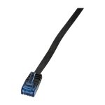 Logilink Patch cable flat Cat.5e U/UTP, black, 20,0m