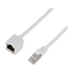 Logilink Cat.6A premium patch cable extension, white, 1 m