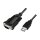 Logilink USB 2.0 cable, USB-A/M to DB9/M, serial, Win 11, black, 1.5 m