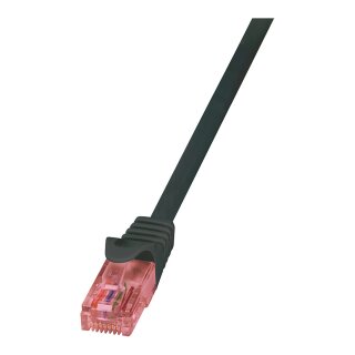 Logilink Patch Cable Cat.6 U/UTP BC black, 0,25m PrimeLine