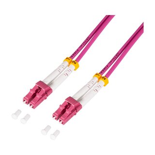 Logilink Steel armored fiber patch cord OM4, Duplex LC/UPC - LC/UPC, 1.0 m