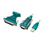 Logilink USB 2.0 cable, USB-A/M to DB9/M + DB25/M...