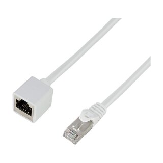 Logilink Cat.6A premium patch cable extension, white, 5 m