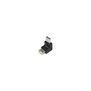 Logilink USB 2.0 adapter 90°, A/M to A/F, 480 Mbps, 2.5W, black