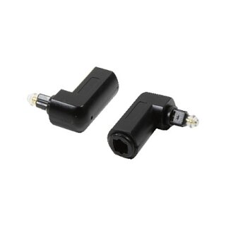 Logilink Audio adapter (90°), Toslink/M to Toslink/F, black