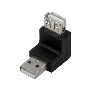 Logilink USB 2.0 adapter 270°, A/M to A/F, 480 Mbps, 2.5W, black