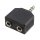 Logilink Audio adapter, 3.5 mm 3-pin/M to 2x 3.5 mm 3-pin/F, black