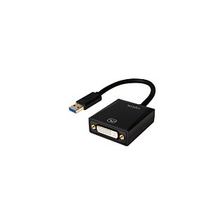 Logilink USB 3.0 adapter, A/M to DVI-D/F, 1080p60 Hz, silver, 0.1 m