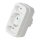 Logilink Adapter With 2 Euro + 1x Safety Socket, white