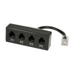 Logilink Modular Adapter 4 Port Telephone Splitter 1*R45...