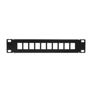 Logilink 10" kystone panel for 10 keystone jacks, black