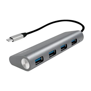Logilink USB 3.2 Gen1 Hub, 4-port, USB-C, aluminum, grey