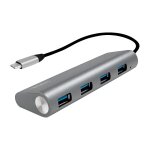 Logilink USB 3.2 Gen1 Hub, 4-port, USB-C, aluminum, grey