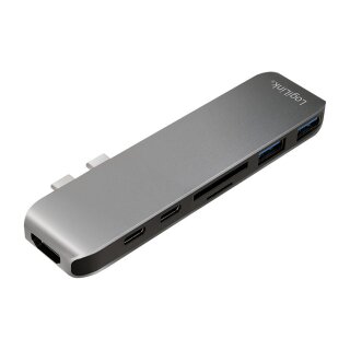 Logilink USB 3.2 Gen2x2, Docking Station, USB-C, 7-Port, w/PD, aluminum