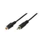 Logilink Audio cable, RCA/M to RCA/F, black, 10 m