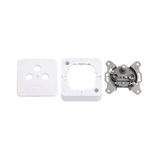 Logilink Antenna Wall Socket w. frame & cover, white, LogiLink