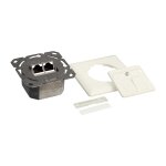 Logilink Cat.6A Wall Outlet 2xRJ45 STP, horizontal, pure...