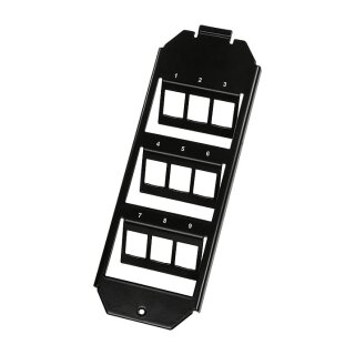 Logilink Keystone floor box insert for 3 x 3 keystone modules, black