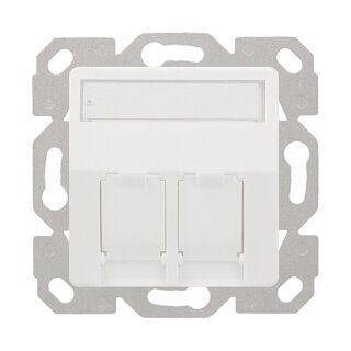 Logilink Keystone Faceplate for 2 modules, projecting, UP/50, pure white