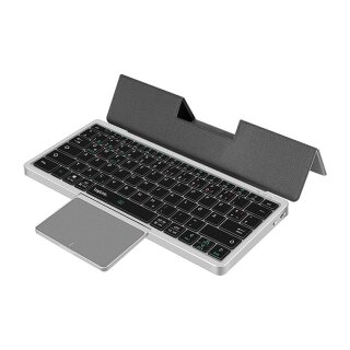 Keyboard, BT 5.1, 3 channel, w/ touchpad, grey