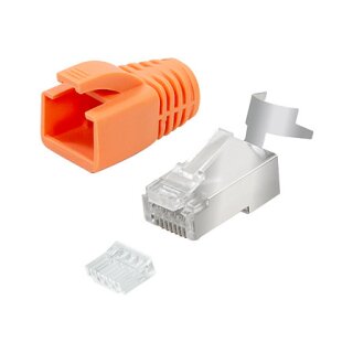 Logilink Modular plug RJ45 Cat.6A STP, pass through, 10-pack