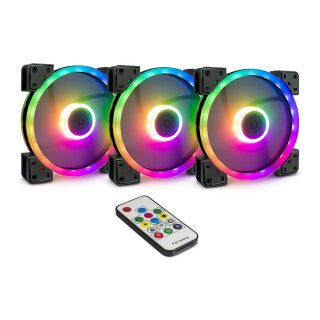 Inter-Tech Lüfter 140*140*25 ARGUS RGB-FAN SET RS-14 retail