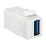 Keystone Verbinder USB 3.0-A F/F, white LogiLink