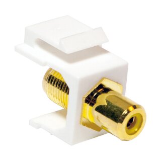 Keystone Verbinder RCA female > F female - yellow LogiLink