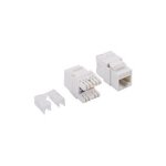 Keystone RJ45 Buchse Cat.6 UTP 180° Punch down, white...
