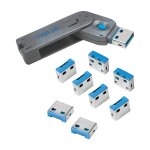 Port Blocker, USB-A, 1 Key + 8 Locks