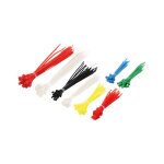 Cable tie set, PA66, 200 pcs., mixed color, different...